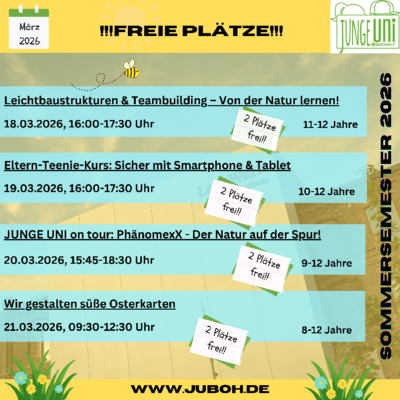 freie Kursplätze im März