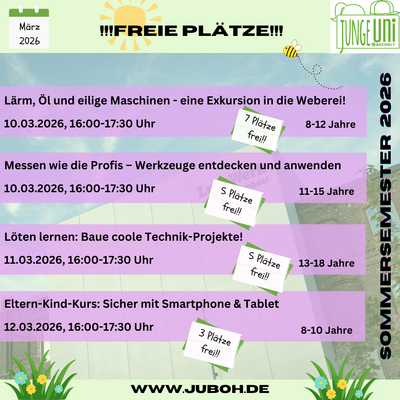 freie Kursangebote im März